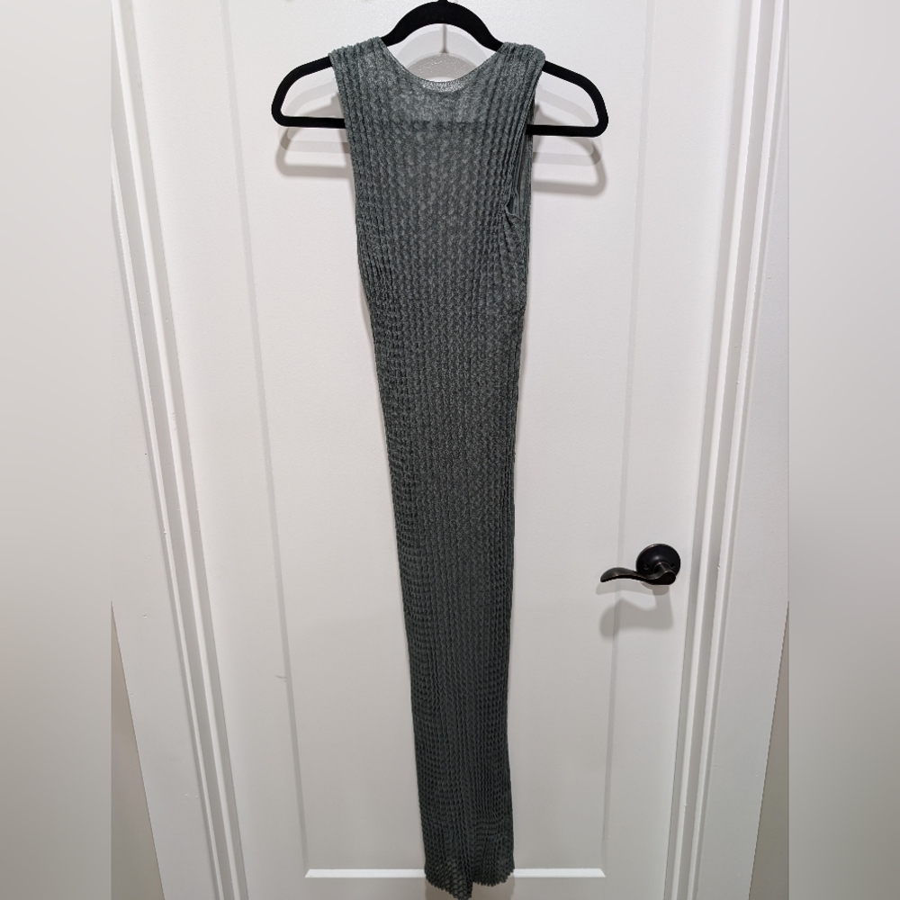 Zara gray textured knit dress